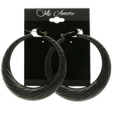 Mi Amore Dangle-Earrings Black/Dark-Silver