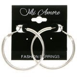 Mi Amore Hoop-Earrings Silver-Tone