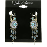 Mi Amore Drop-Dangle-Earrings Blue/Silver-Tone