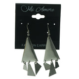 Silver-Tone Metal Dangle-Earrings