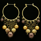 Mi Amore Drop-Dangle-Earrings Gold-Tone/Brown