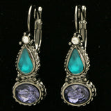 Mi Amore Dangle-Earrings Blue/Dark-Silver