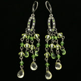 Mi Amore Drop-Dangle-Earrings Green/Silver-Tone