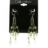 Mi Amore Drop-Dangle-Earrings Green/Silver-Tone