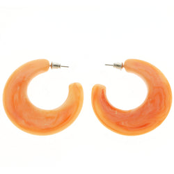 Mi Amore Dangle-Earrings Peach/Silver-Tone