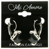 Mi Amore Dangle-Earrings Black/Silver-Tone