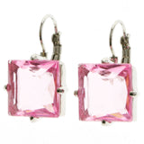 Mi Amore Dangle-Earrings Pink/Silver-Tone