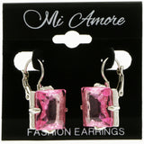 Mi Amore Dangle-Earrings Pink/Silver-Tone