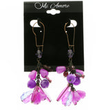 Mi Amore Drop-Dangle-Earrings Purple/Copper-Tone