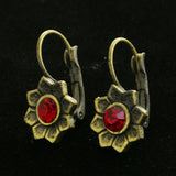 Mi Amore Dangle-Earrings Bronze-Tone/Red