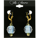 Mi Amore Flower Drop-Dangle-Earrings Blue/Gold-Tone