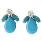 Mi Amore Dangle-Earrings Blue/Silver-Tone