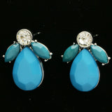 Mi Amore Dangle-Earrings Blue/Silver-Tone