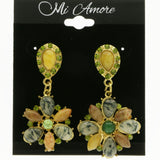 Mi Amore Dangle-Earrings Green/Gold-Tone