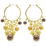 Mi Amore Drop-Dangle-Earrings Gold-Tone/Brown