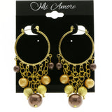 Mi Amore Drop-Dangle-Earrings Gold-Tone/Brown