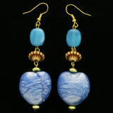 Mi Amore Drop-Dangle-Earrings Blue/Gold-Tone