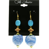 Mi Amore Drop-Dangle-Earrings Blue/Gold-Tone