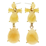 Mi Amore Drop-Dangle-Earrings Tan/Gold-Tone