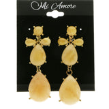 Mi Amore Drop-Dangle-Earrings Tan/Gold-Tone