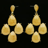 Mi Amore Drop-Dangle-Earrings Tan/Gold-Tone