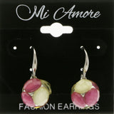 Mi Amore Dangle-Earrings Purple/White