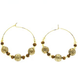 Mi Amore Hoop-Earrings Gold-Tone/Brown