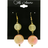 Mi Amore Drop-Dangle-Earrings Pink/Gold-Tone