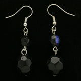 Mi Amore Drop-Dangle-Earrings Black/Silver-Tone