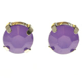 Mi Amore Post-Earrings Purple/Silver-Tone