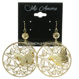 Mi Amore Butterfly Drop-Dangle-Earrings Gold-Tone