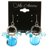 Mi Amore Drop-Dangle-Earrings Silver-Tone/Blue