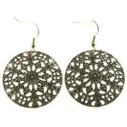 Mi Amore Filligree Dangle-Earrings Gold-Tone