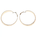 Mi Amore Etched Hoop-Earrings Copper-Tone