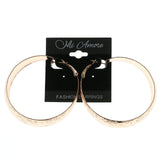 Mi Amore Etched Hoop-Earrings Copper-Tone