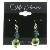 Mi Amore Dangle-Earrings Silver-Tone/Green