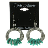 Mi Amore Drop-Dangle-Earrings Silver-Tone/Blue