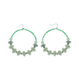 Mi Amore Dangle-Earrings Green/Silver-Tone