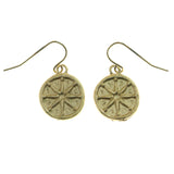 Mi Amore Compass Rose Dangle-Earrings Gold-Tone