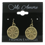 Mi Amore Compass Rose Dangle-Earrings Gold-Tone