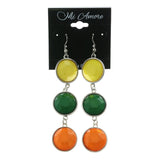 Mi Amore Drop-Dangle-Earrings Silver-Tone/Multicolor