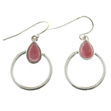 Mi Amore Dangle-Earrings Silver-Tone/Pink