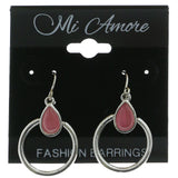 Mi Amore Dangle-Earrings Silver-Tone/Pink