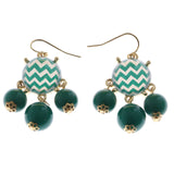 Mi Amore Drop-Dangle-Earrings Gold-Tone/Green