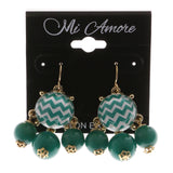 Mi Amore Drop-Dangle-Earrings Gold-Tone/Green