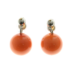 Mi Amore Dangle-Earrings Silver-Tone/Orange