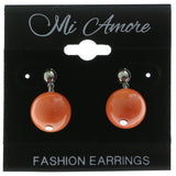 Mi Amore Dangle-Earrings Silver-Tone/Orange