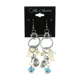 Mi Amore Sea Life Drop-Dangle-Earrings Silver-Tone/Multicolor