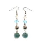 Mi Amore Drop-Dangle-Earrings Silver-Tone/Blue