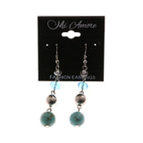 Mi Amore Drop-Dangle-Earrings Silver-Tone/Blue